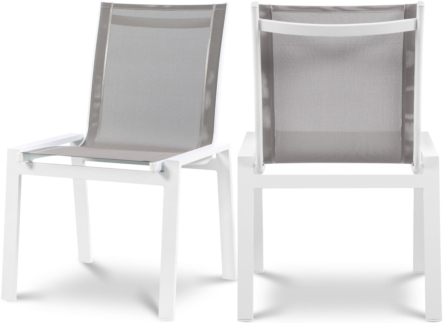 Nizuc - Outdoor Patio Dining Chair With White Frame (Set of 2)