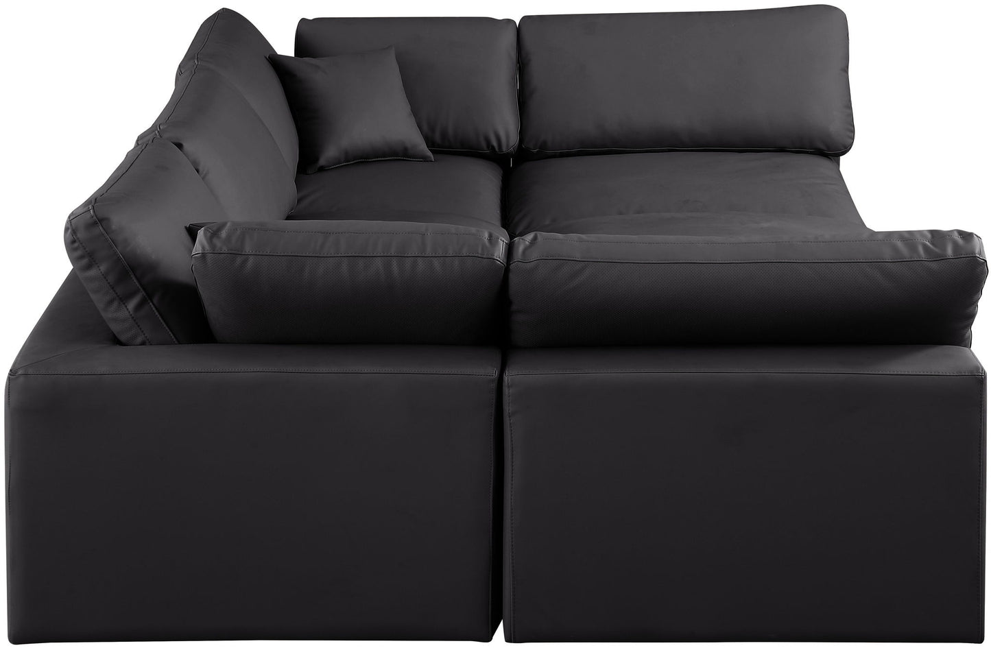 Comfy - 6 Piece Faux Leather Sectional