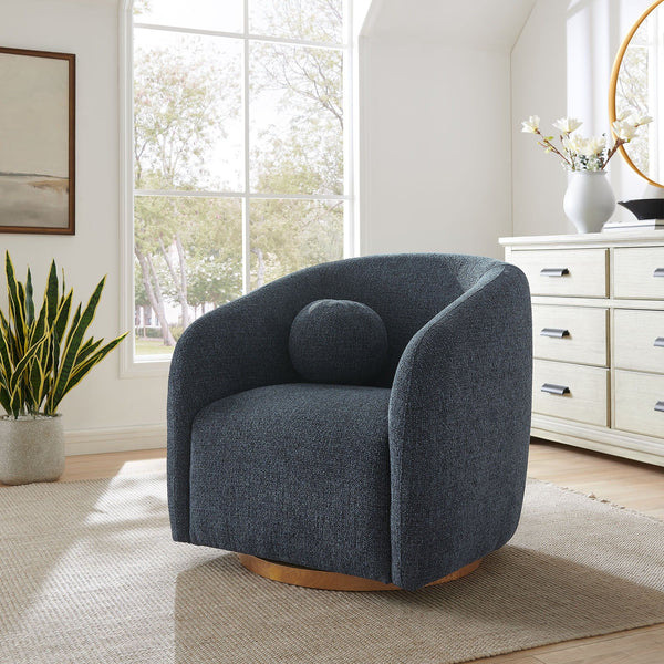 Holland Swivel Armchair - Navy