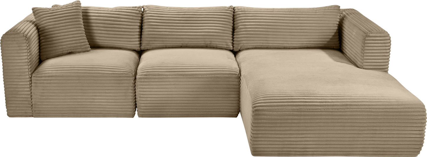 Shaggy - Fabric 3 Piece Modular Sectional