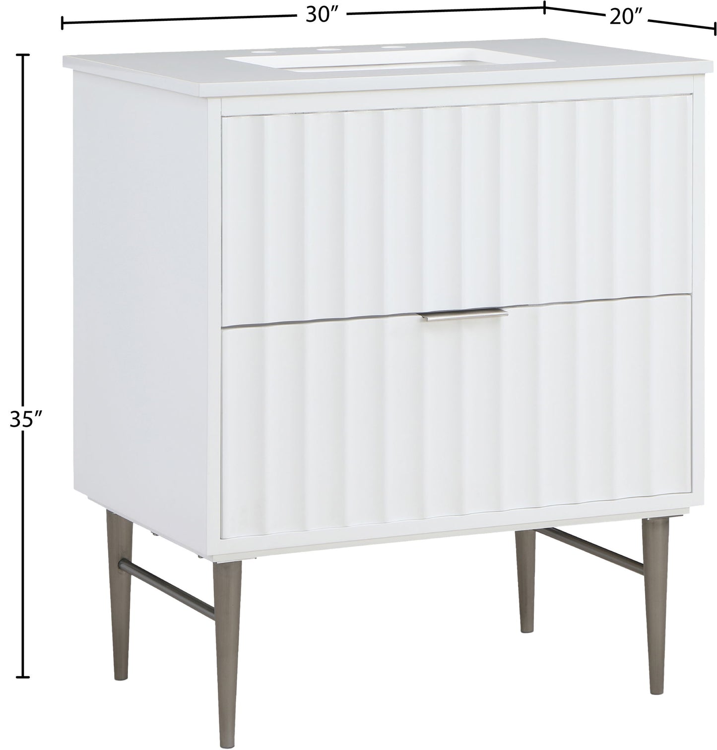 Modernist - Bathroom Vanity With Chrome Legs