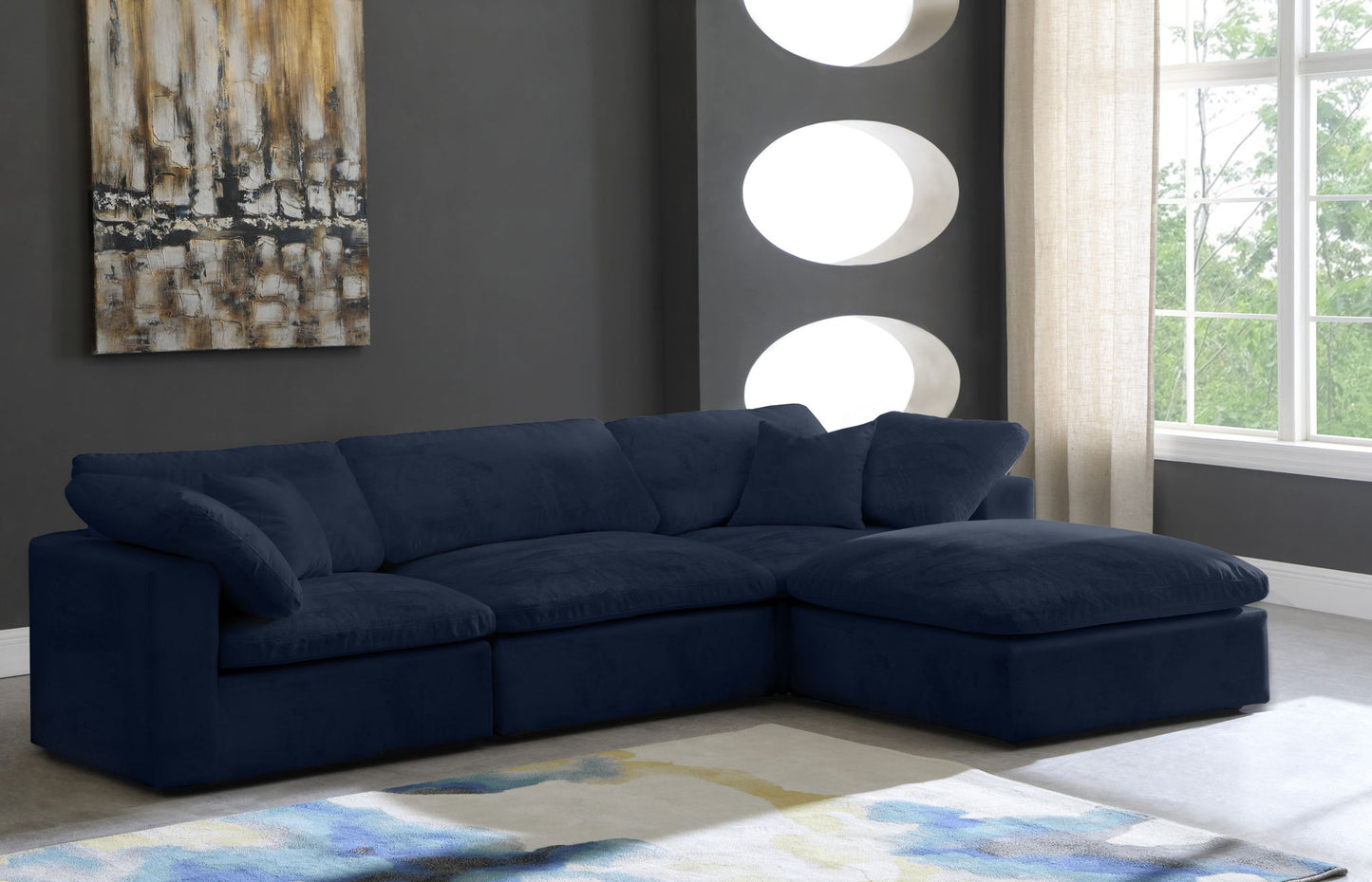 Cozy - 4 Piece Modular Sectional With Chaise