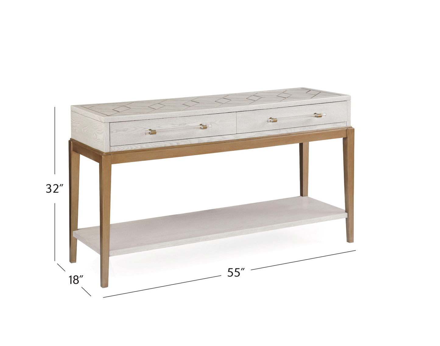 Perrine - Console - White / Gold