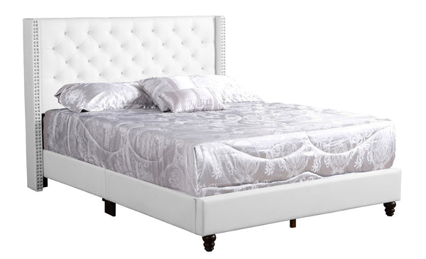 Glory Furniture - Julie - Faux Crystals Tufted Upholstered Bed