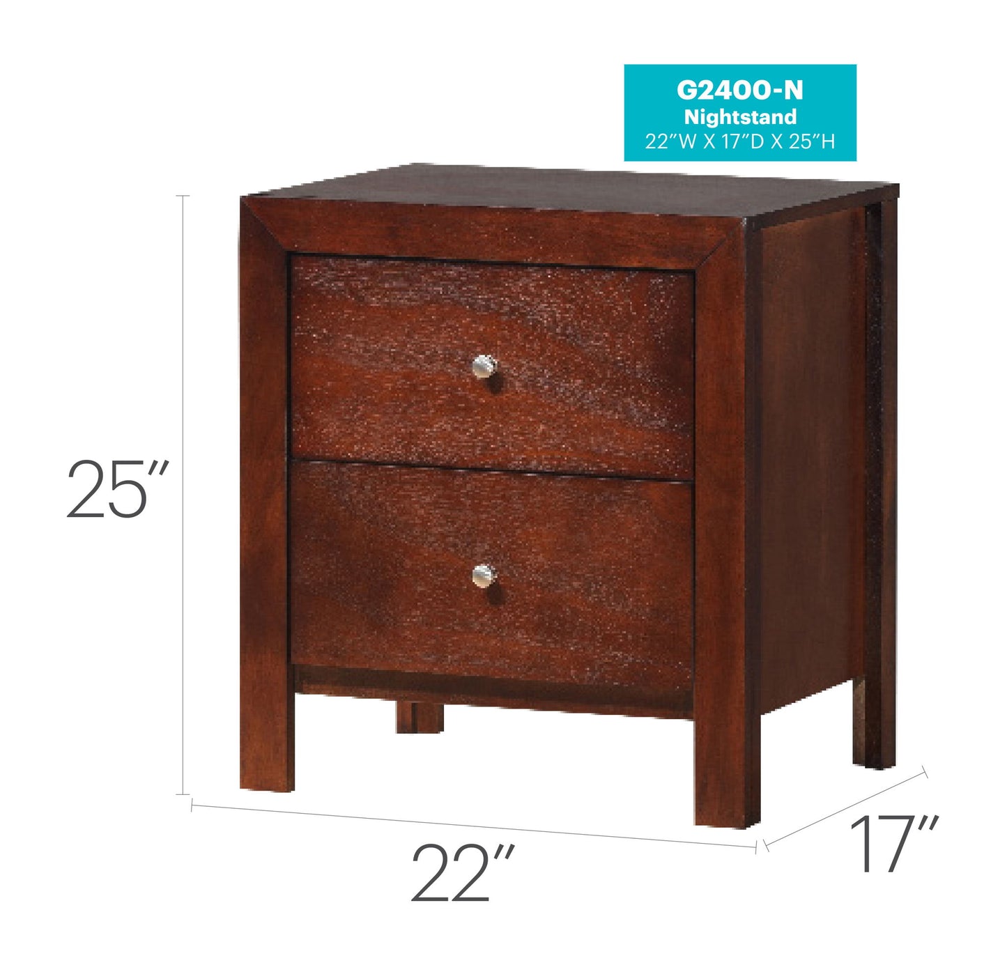 Glory Furniture - Burlington - Nightstand