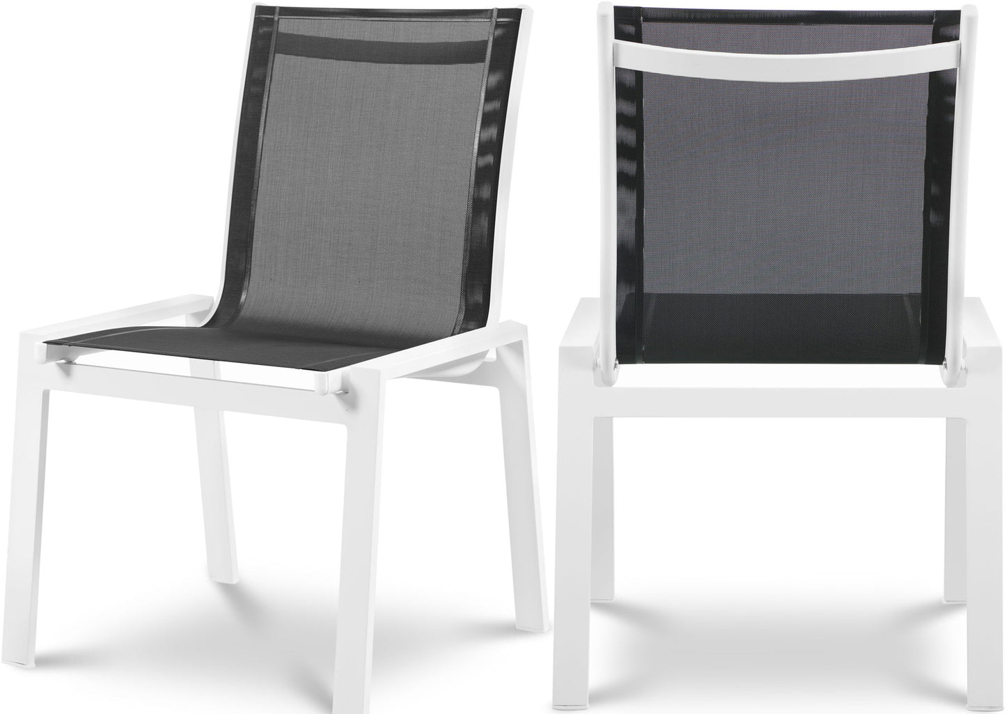Nizuc - Outdoor Patio Dining Chair With White Frame (Set of 2)