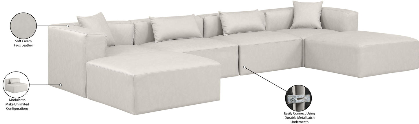 Cube - 6 Piece Modular Double Chaise Sectional