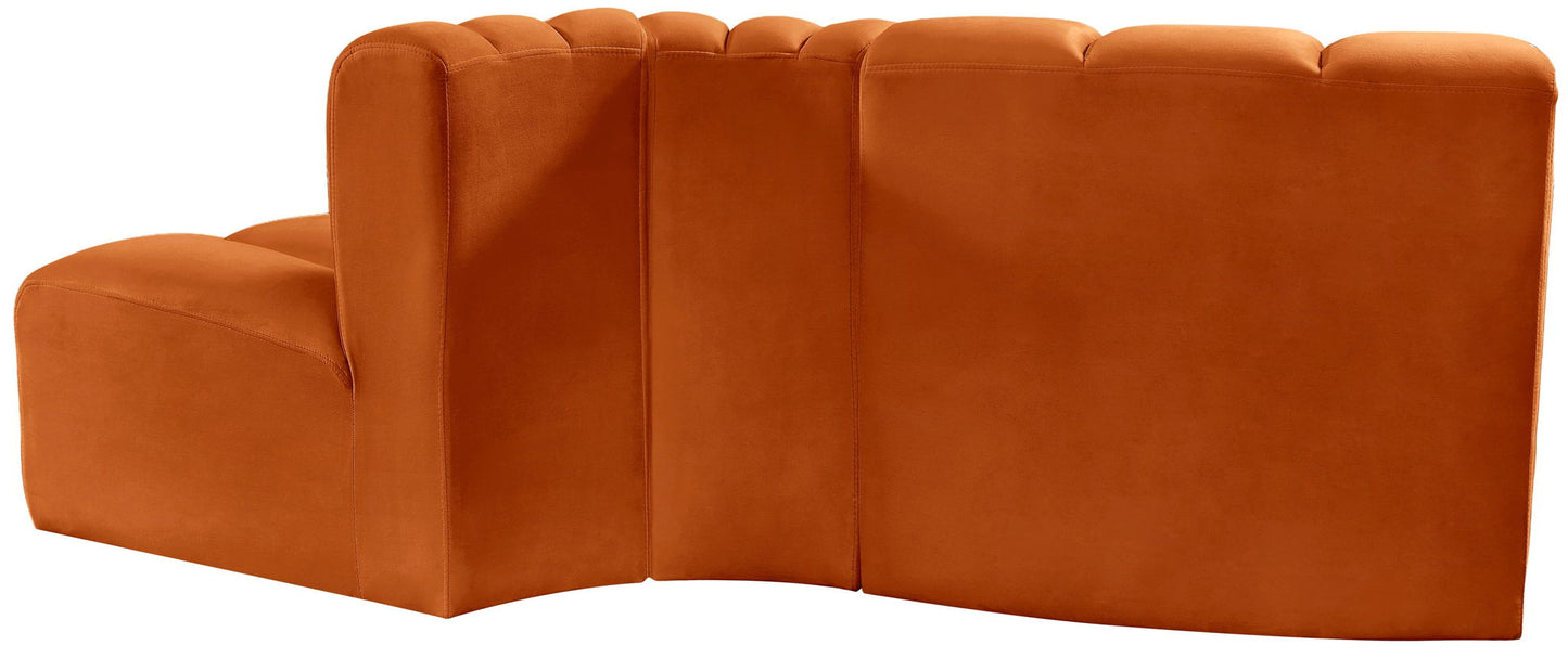 Arc - Velvet 3 Piece Modular Sofa
