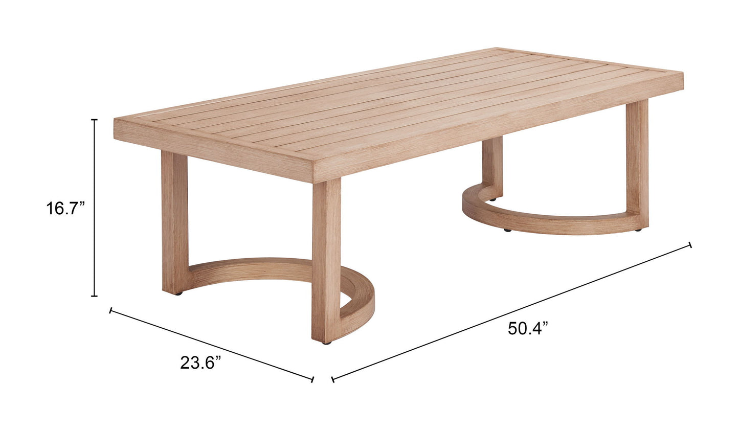 Leto - Outdoor Coffee Table - Brown