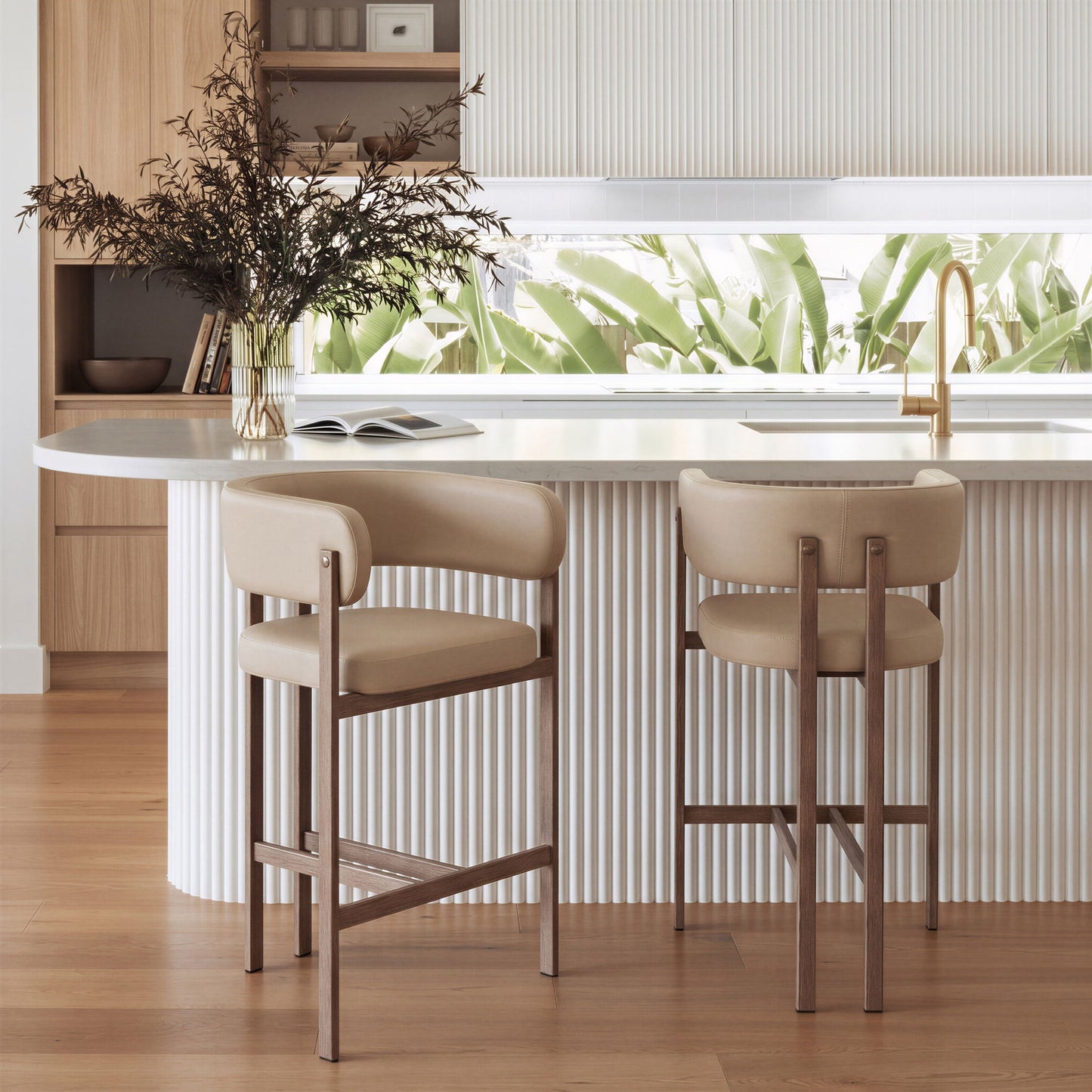 Ruge - Counter Stool (Set of 2) - Beige