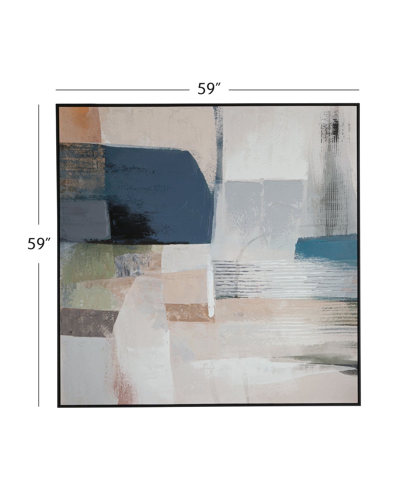 Kasia Framed Canvas - Gray / Beige