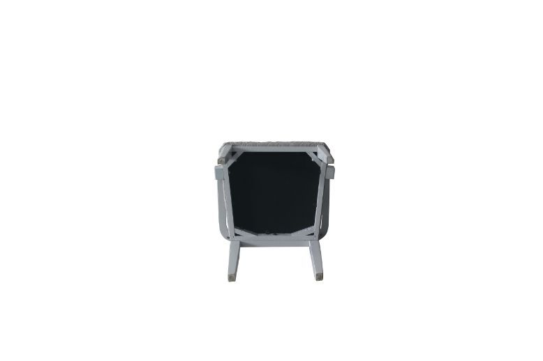 House Marchese - Arm Chair (Set of 2) - Two Tone Gray Fabric & Pearl Gray