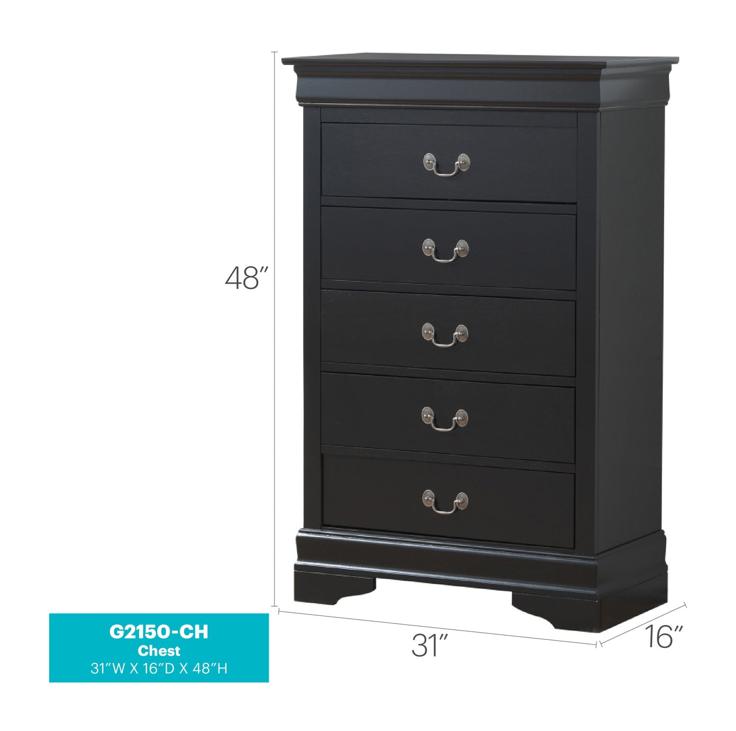 Glory Furniture - Louis Phillipe - Wooden Chest
