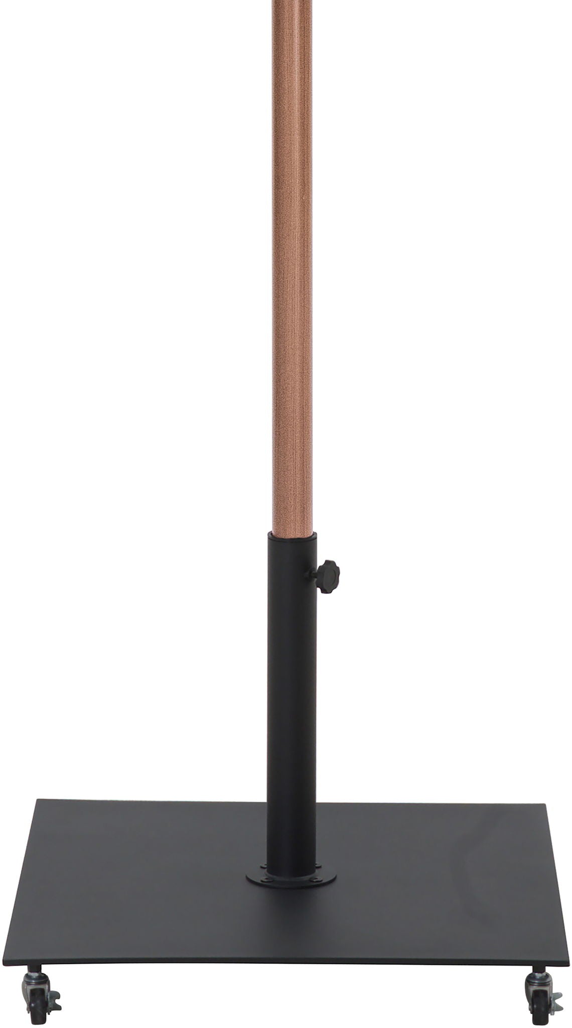 Fiji - Aluminum Patio Umbrella With Square Black And Teak Base