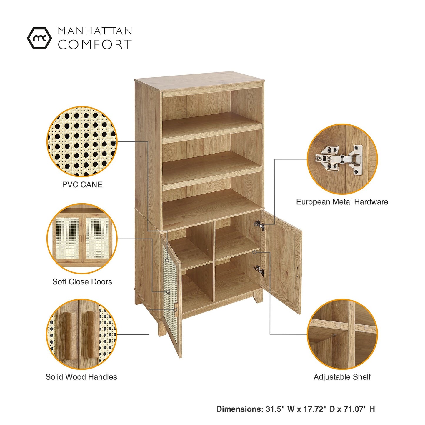 Manhattan Sheridan - Bookcase Cabinet
