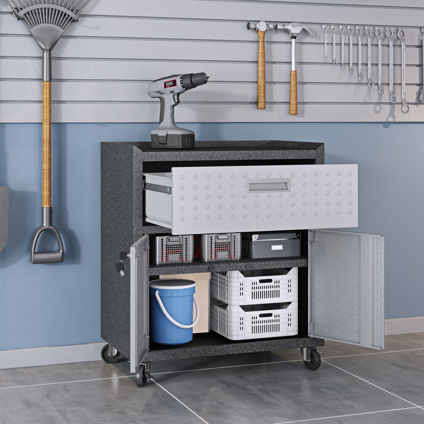 Manhattan Fortress - Rolling Garage Cabinet