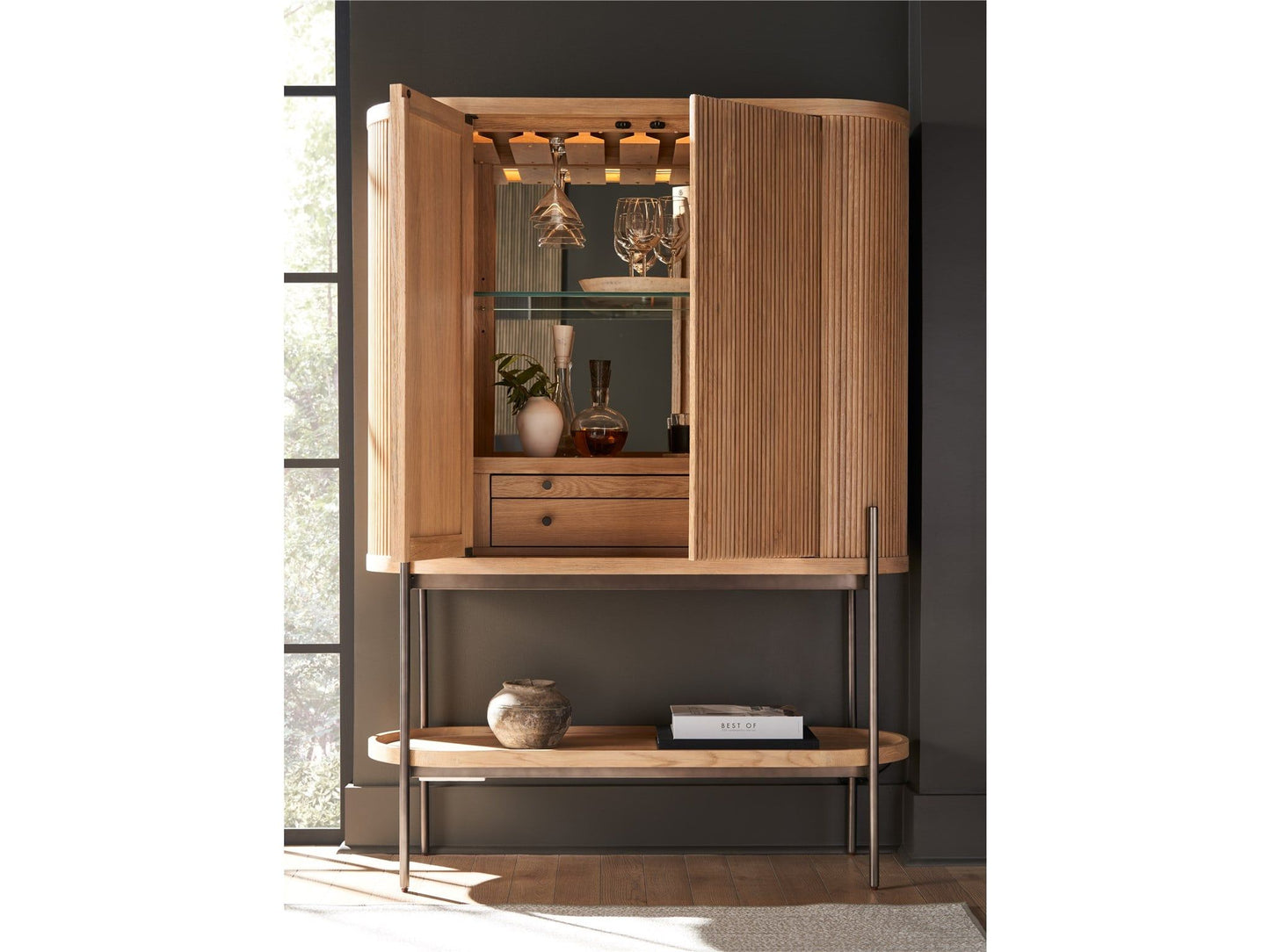 Modern - Linnea Bar Cabinet - Light Brown