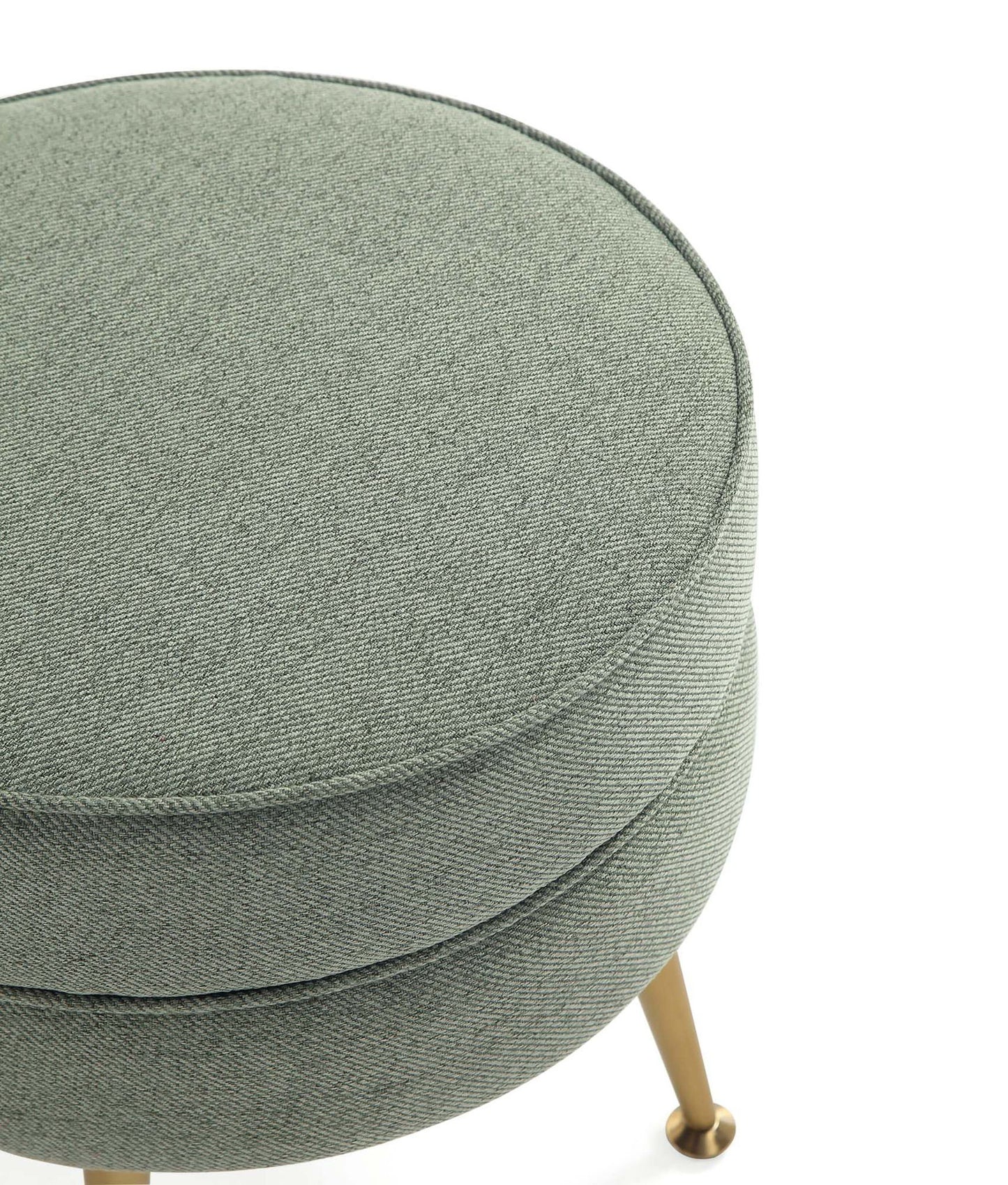 Manhattan Bailey - Accent Ottoman With Gold Chrome Legs