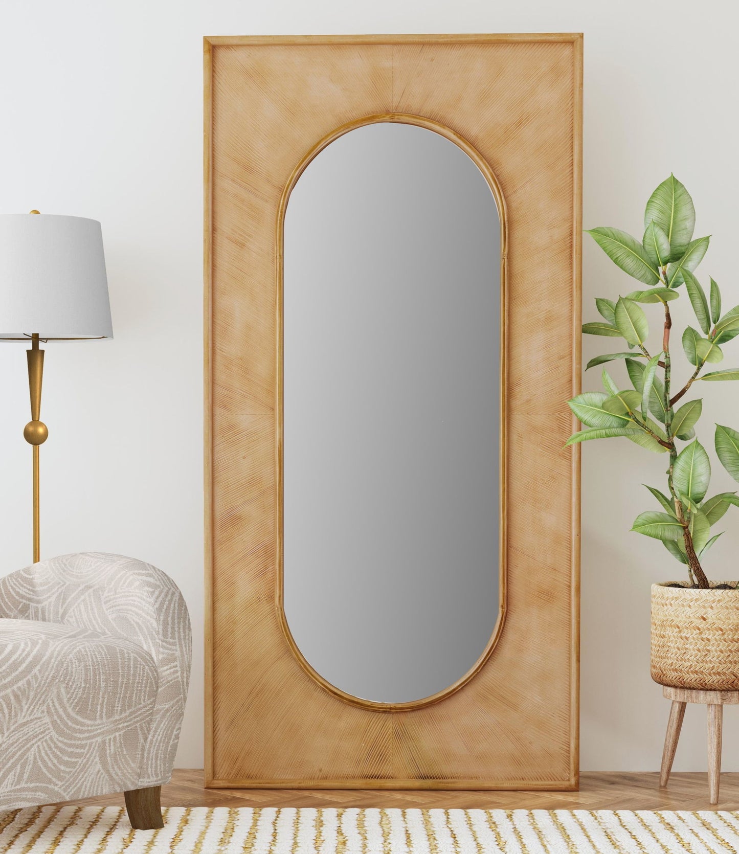 Liam - Floor Mirror - Natural