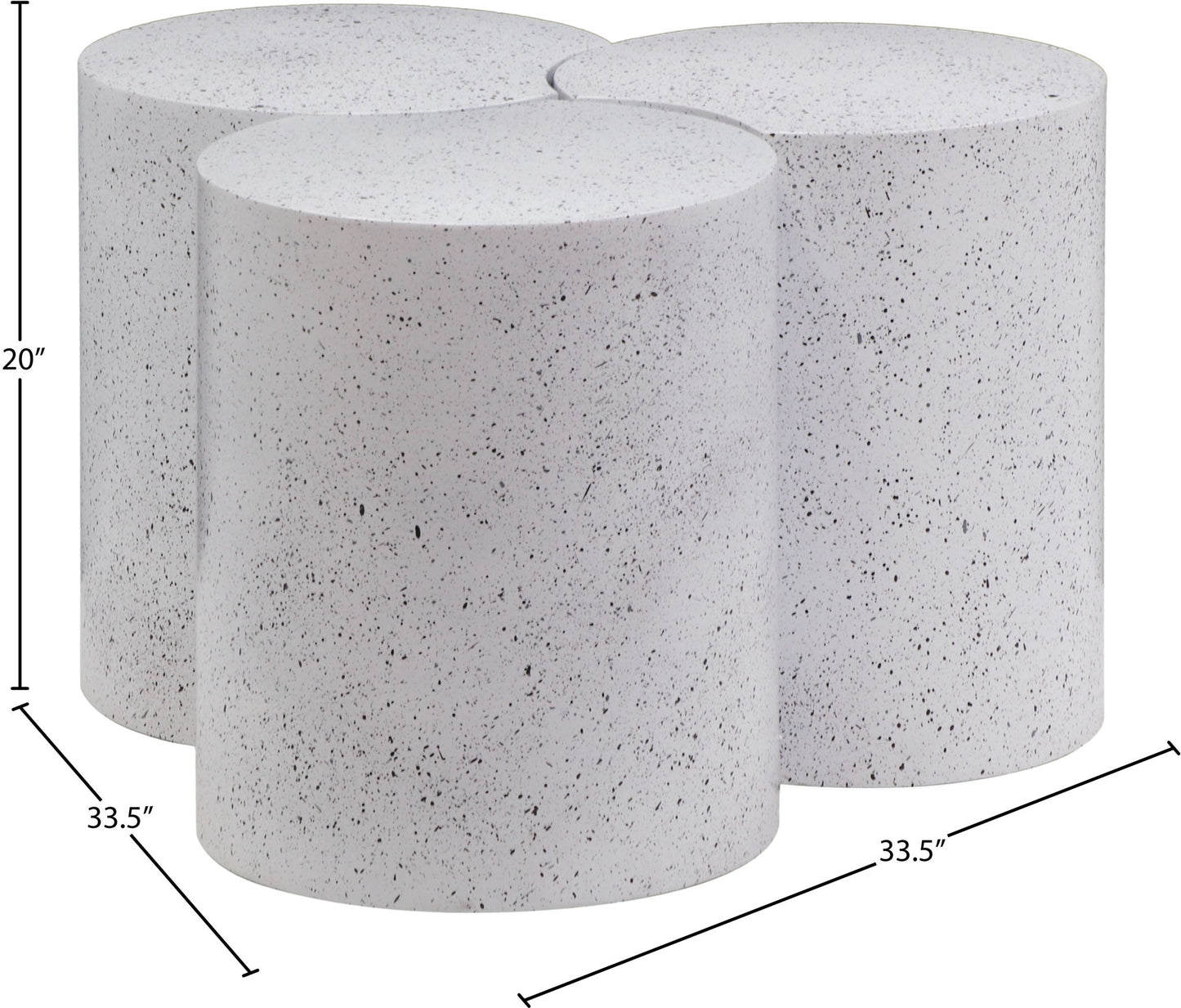Dimple - 3 Piece Modular Coffee Table - Terazzo Finish