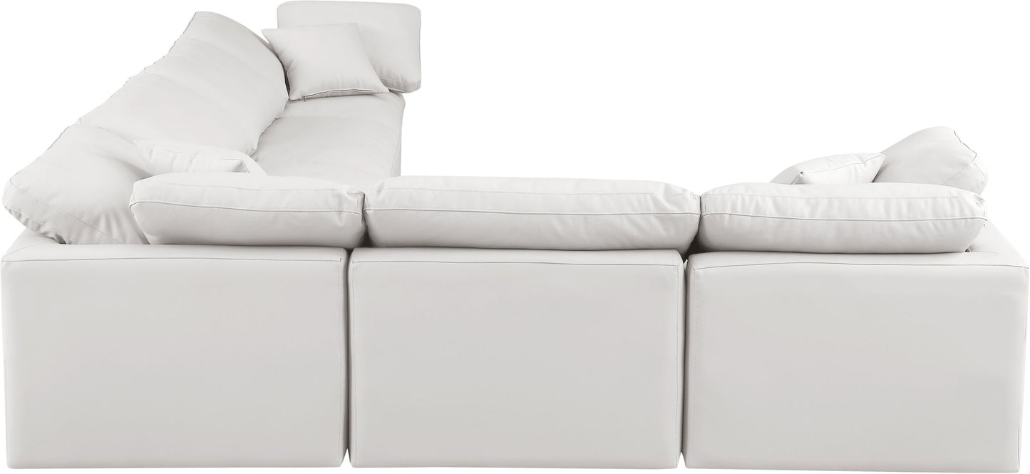 Indulge - Faux Leather 6 Piece Modular Corner Sectional
