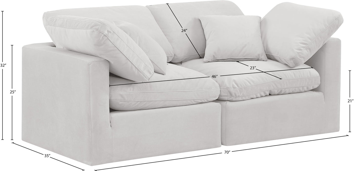 Indulge - Velvet 2 Seat Modular Sofa