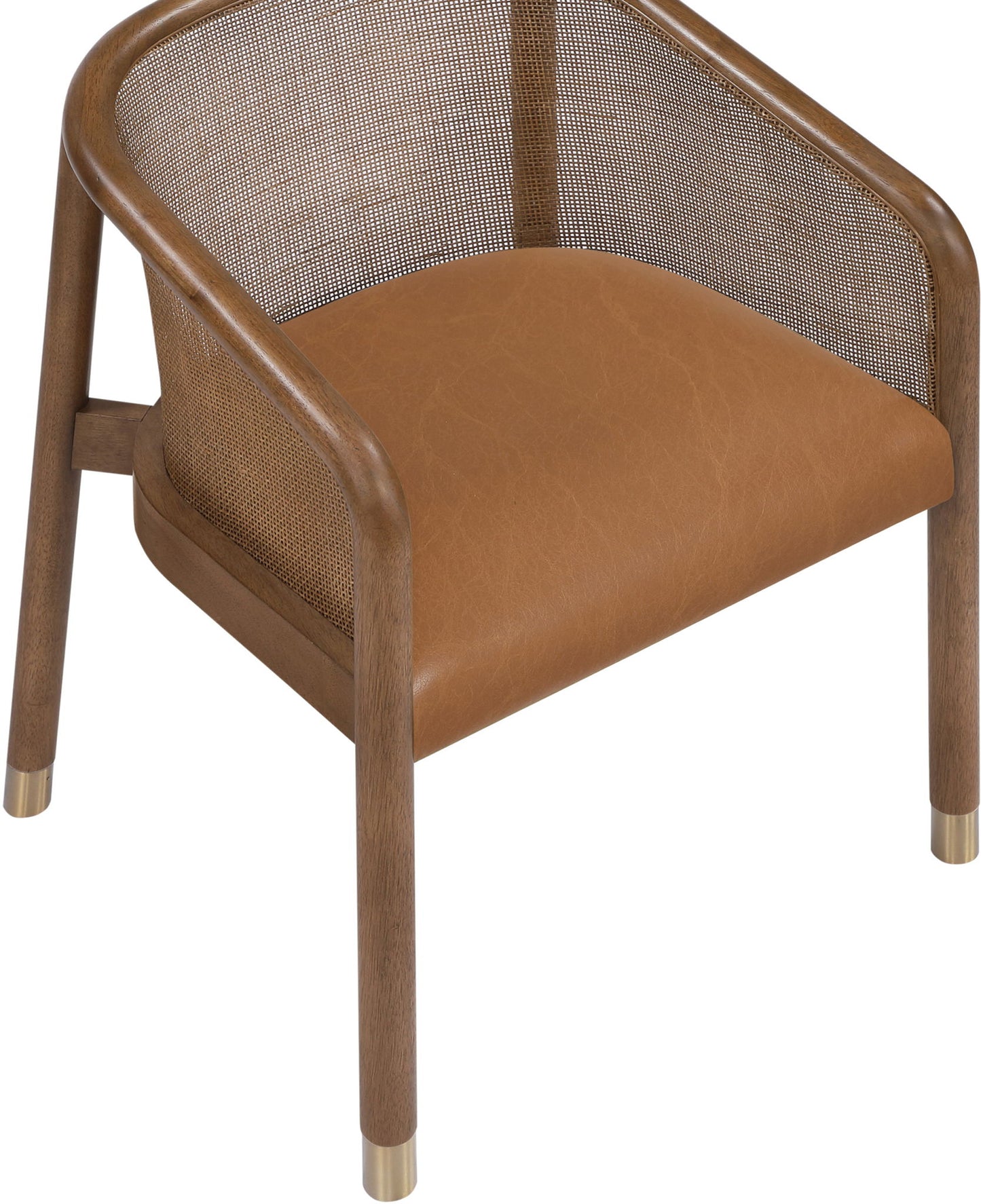 Sylvan - Vegan Leather Dining Chair (Set of 2) - Brown Frame