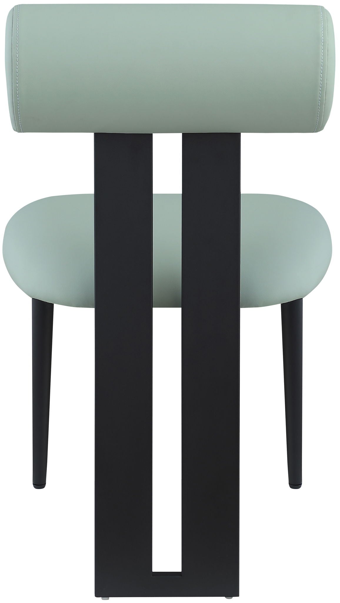 Dario - Faux Leather Dining Chair With Black Frame (Set of 2)