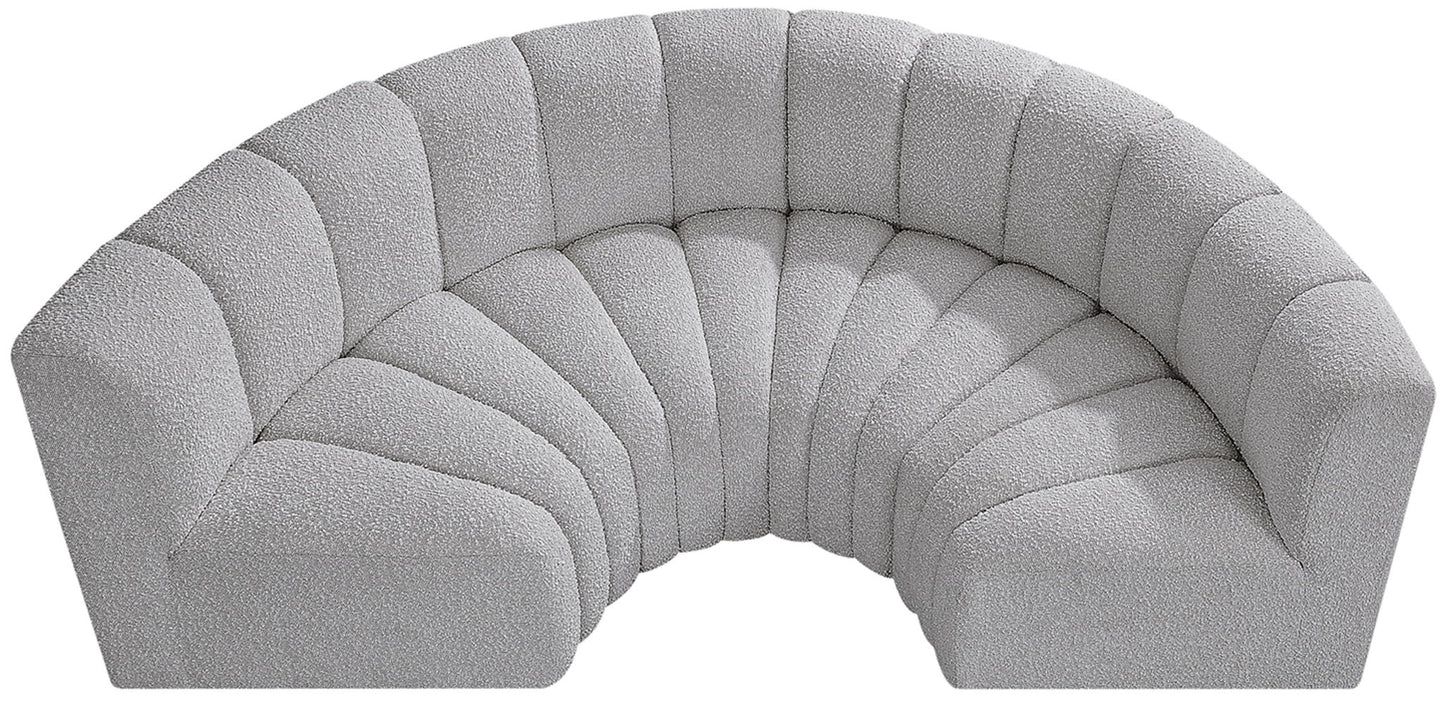 Arc - Boucle Fabric 4 Piece U-Shaped Modular Sofa
