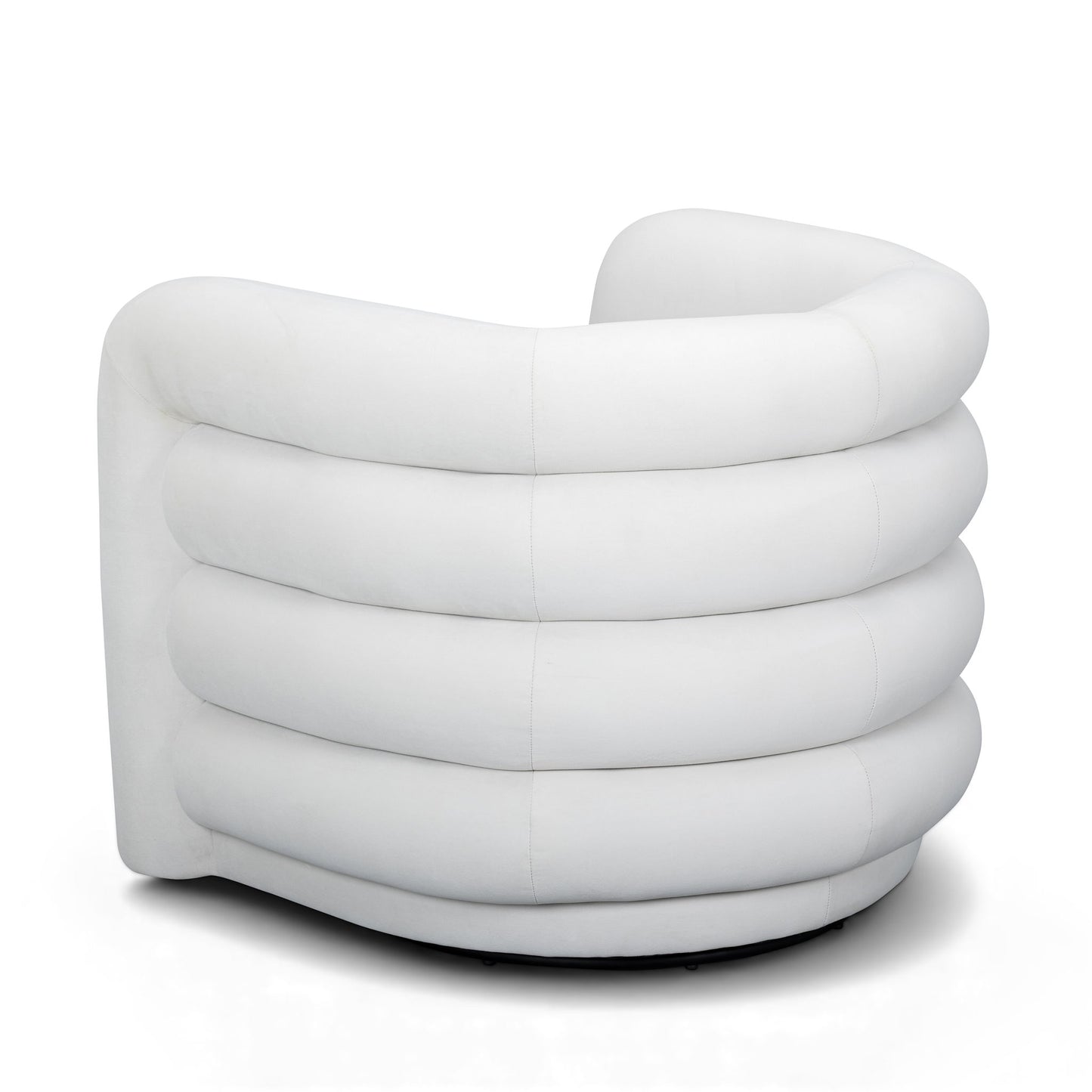 Curves - Velvet Swivel Accent Chair
