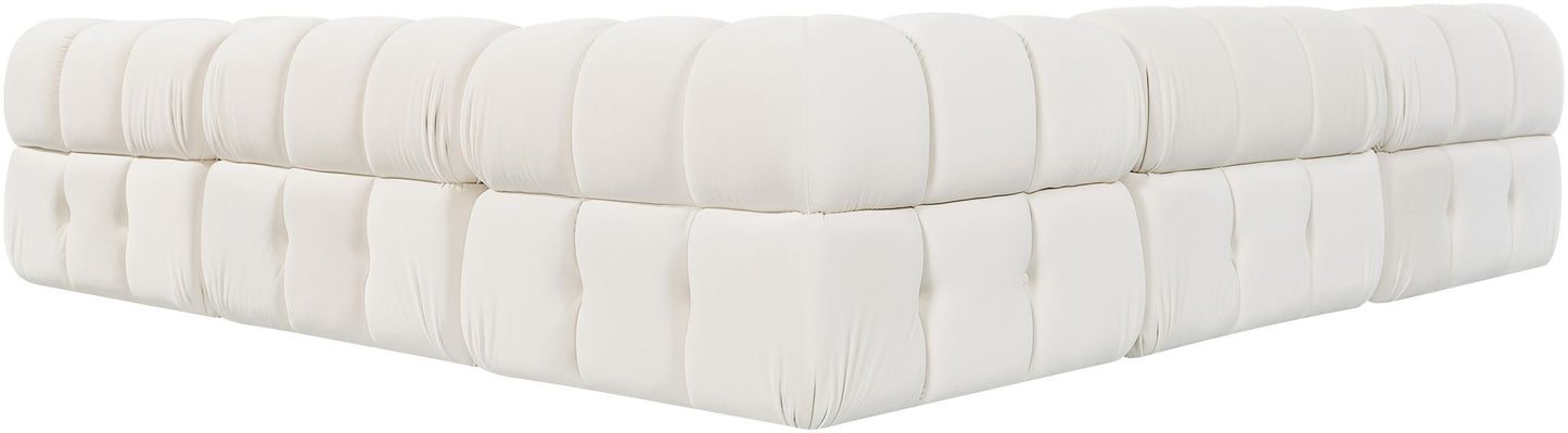 Orin - Velvet 5 Piece Modular Corner Sectional