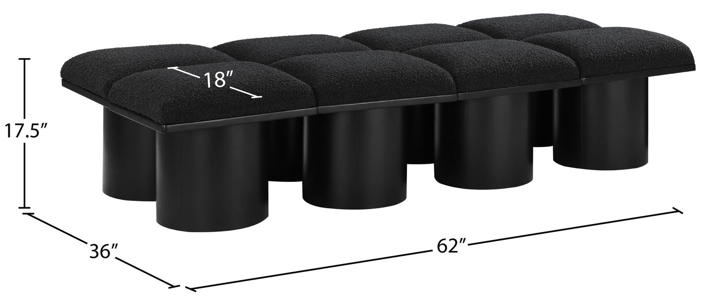 Pavilion - 8 Piece Modular Bench With Black Base