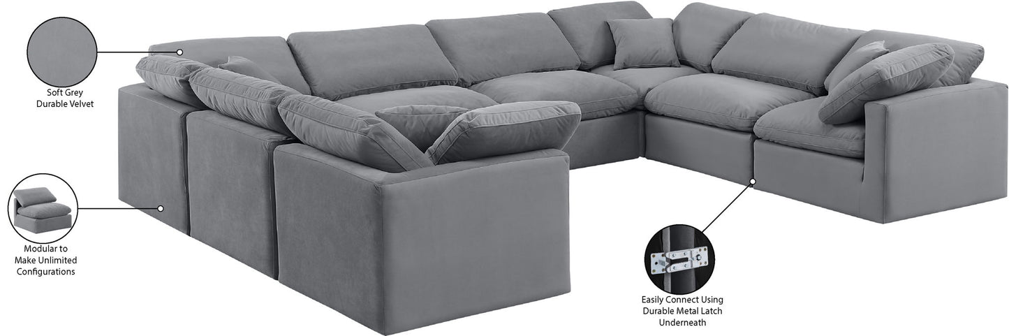 Indulge - Velvet 8 Piece Modular Sectional