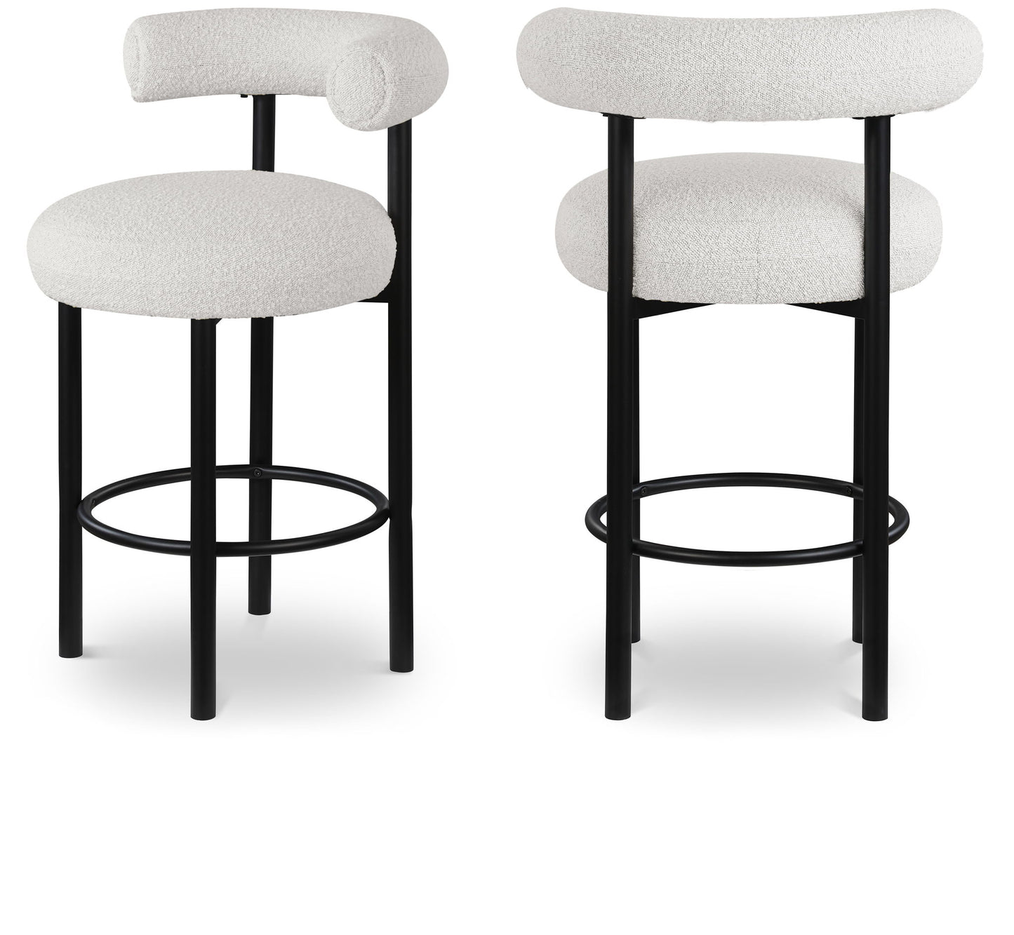 Bordeaux - Stool With Black Legs (Set of 2)
