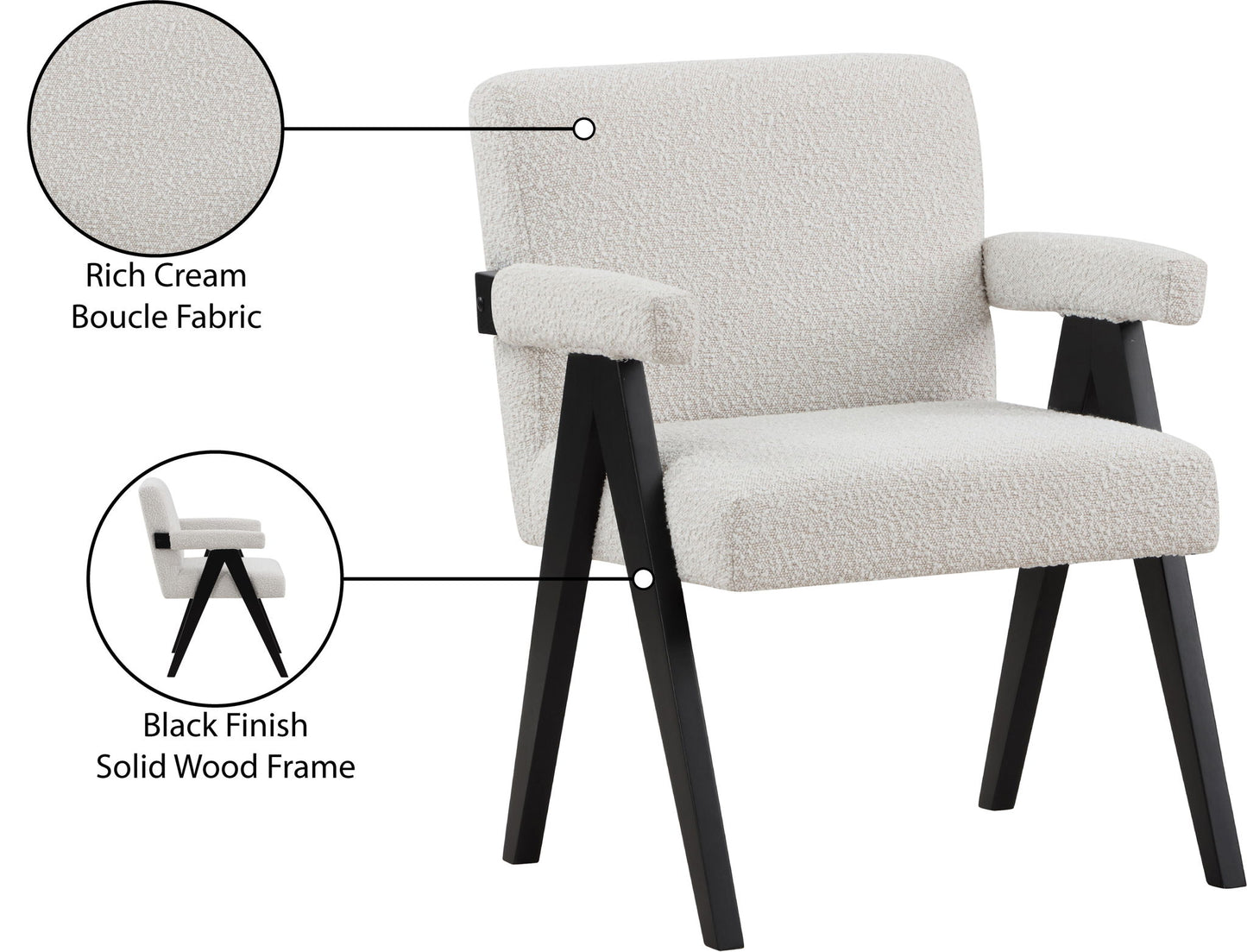 Woodloch - Accent Chair With Black Frame