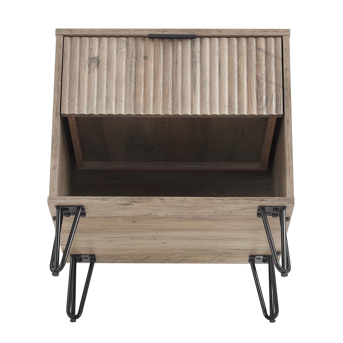 Manhattan Dumbo - Nightstand With Rustic Gray Frame