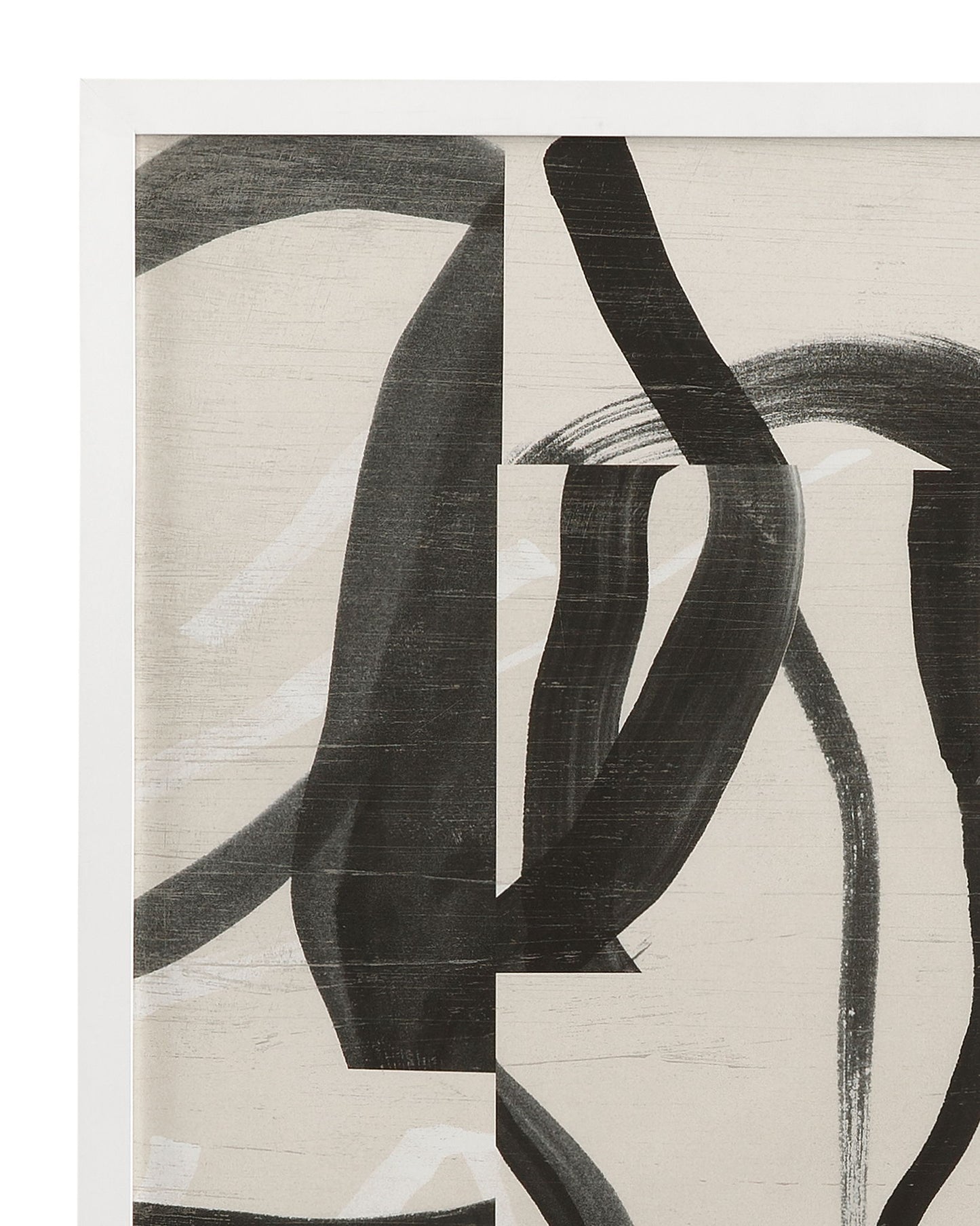 Ink Maze I Framed Print - Gray / Black