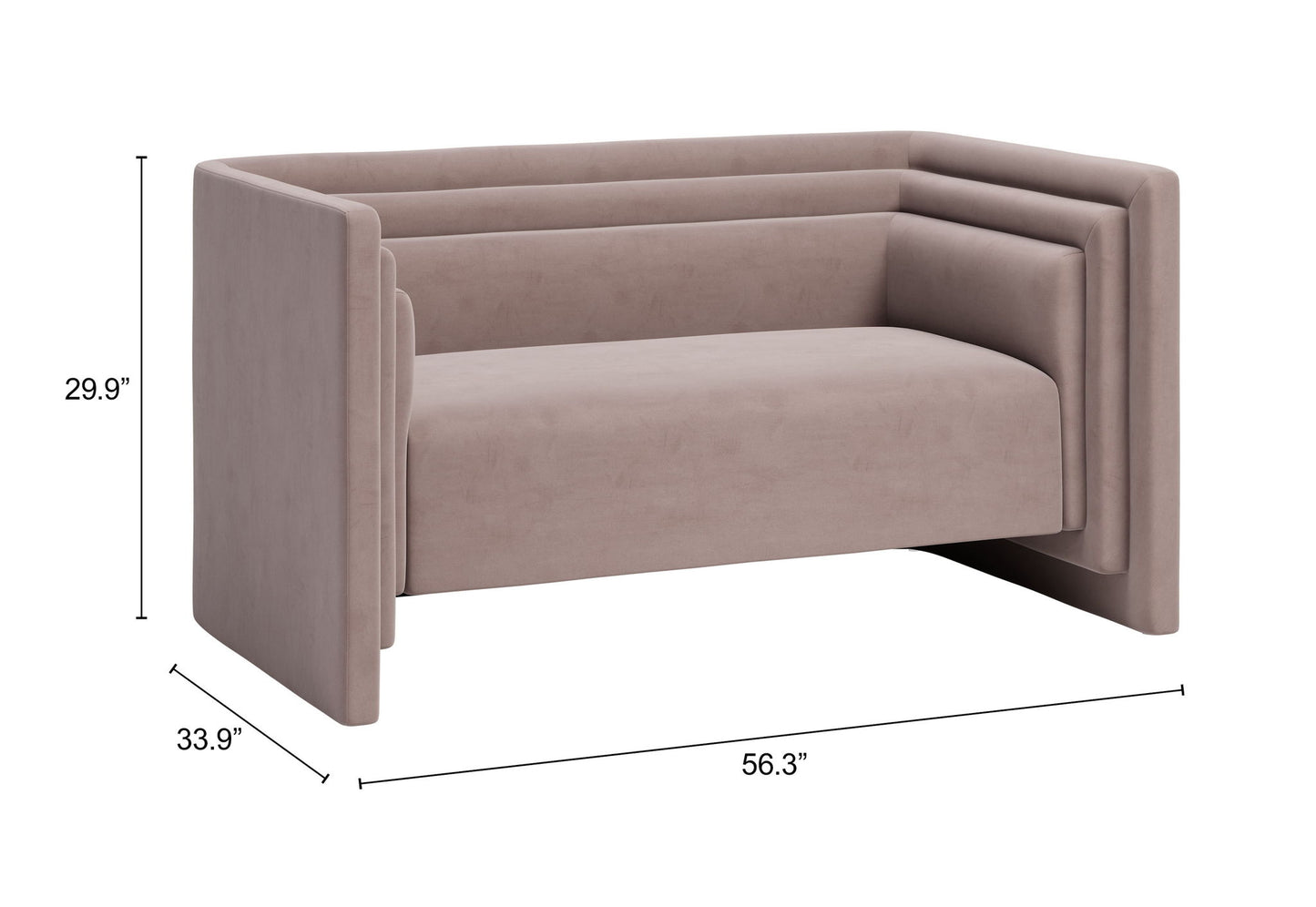 Trippel - Loveseat - Taupe