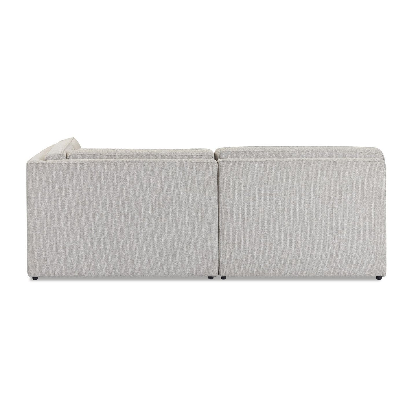 Yvette - 3-Piece Performance Boucle L-Sectional - Warm Gray