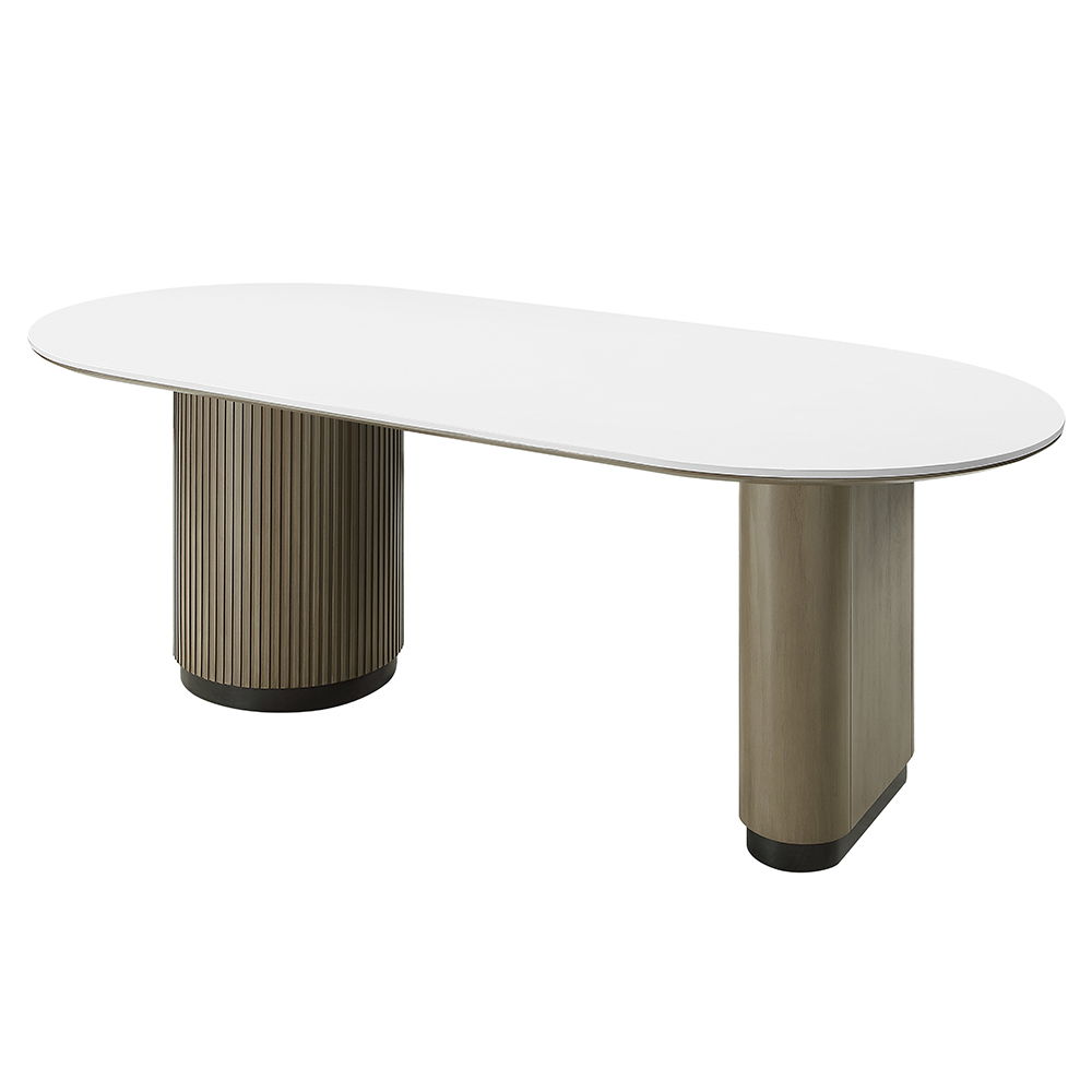 Clayten - Dining Table - Engineered Top & Light Oak