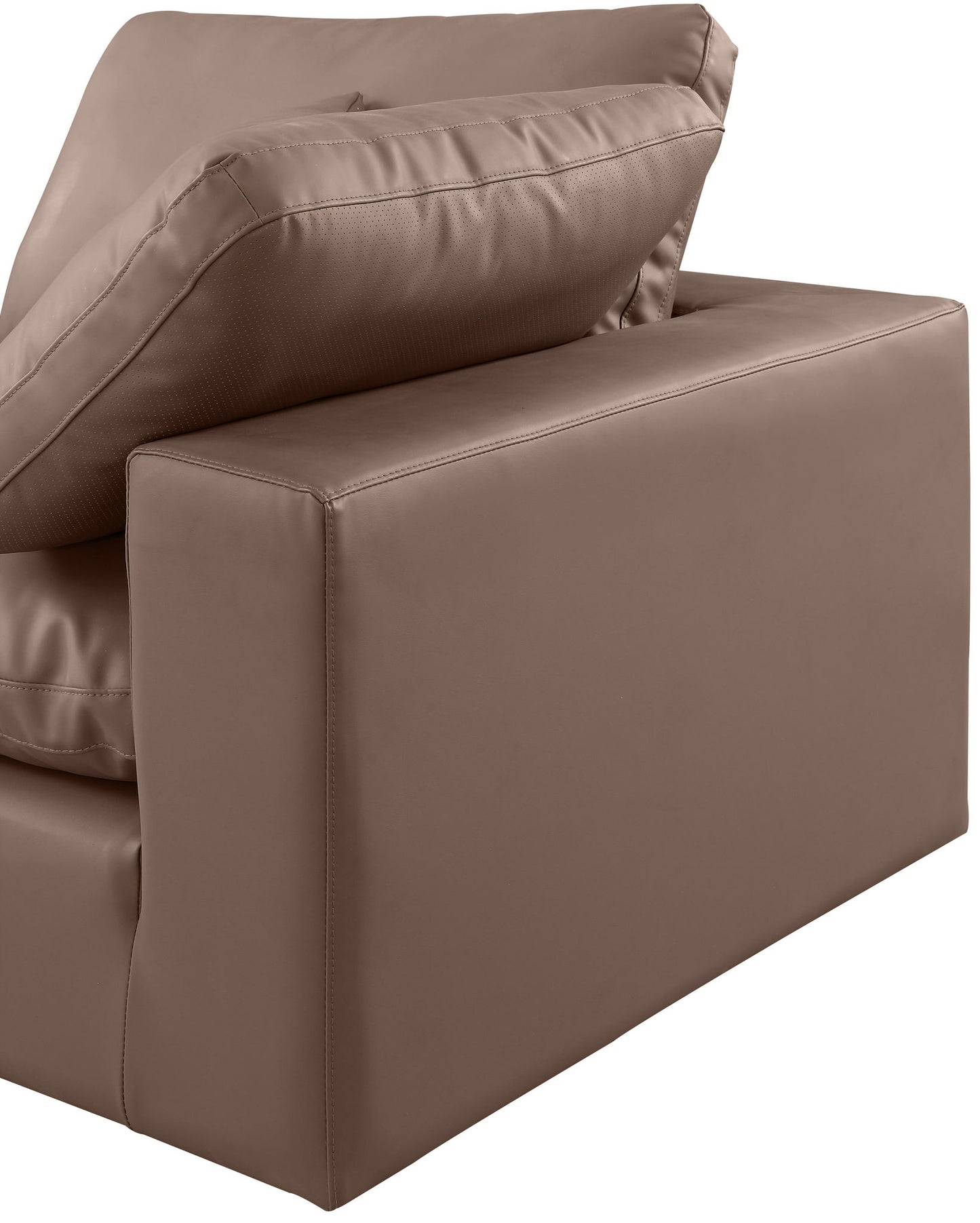 Comfy - 6 Piece Faux Leather Modular Armless Sectional