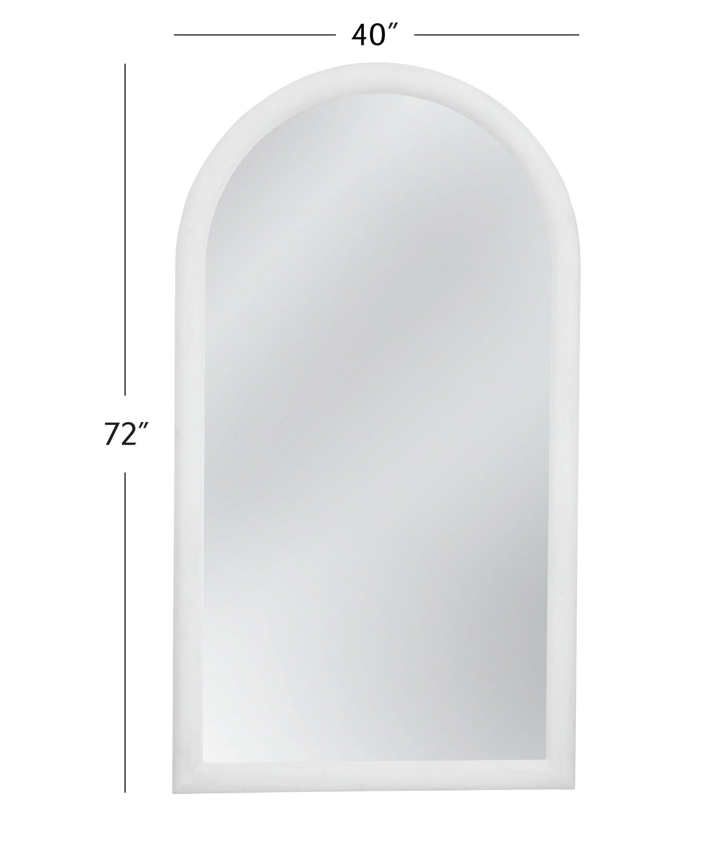 Vega - Floor Mirror - Matte White