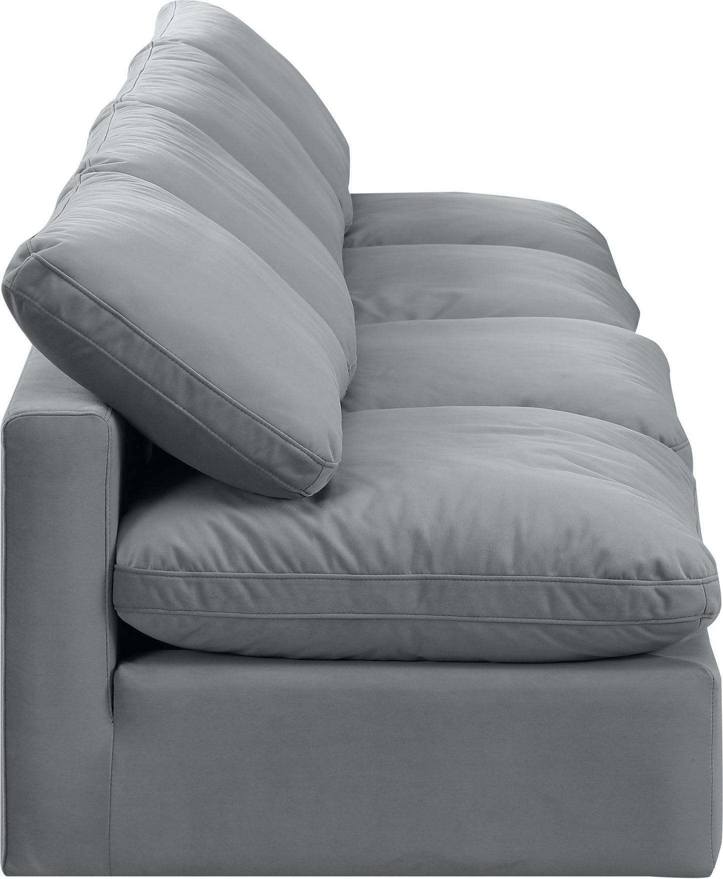 Indulge - Velvet 4 Seat Modular Armless Sofa