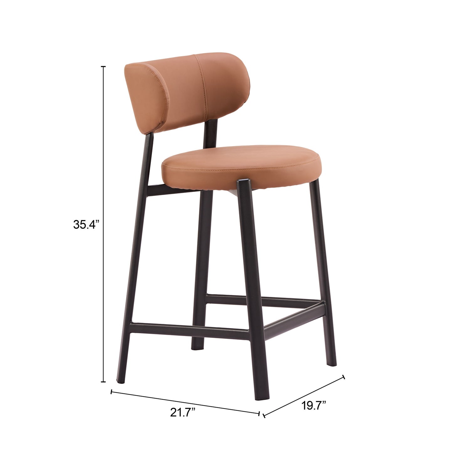 Prairie - Counter Stool (Set of 2) - Brown