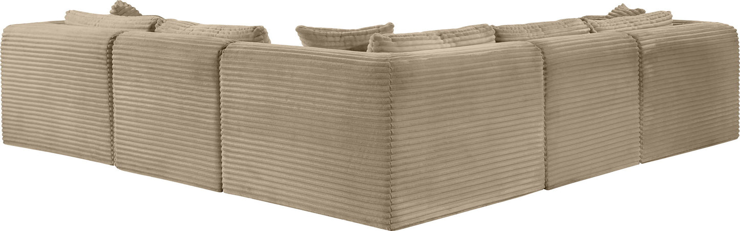 Shaggy - Fabric 5 Piece Modular Corner Sectional