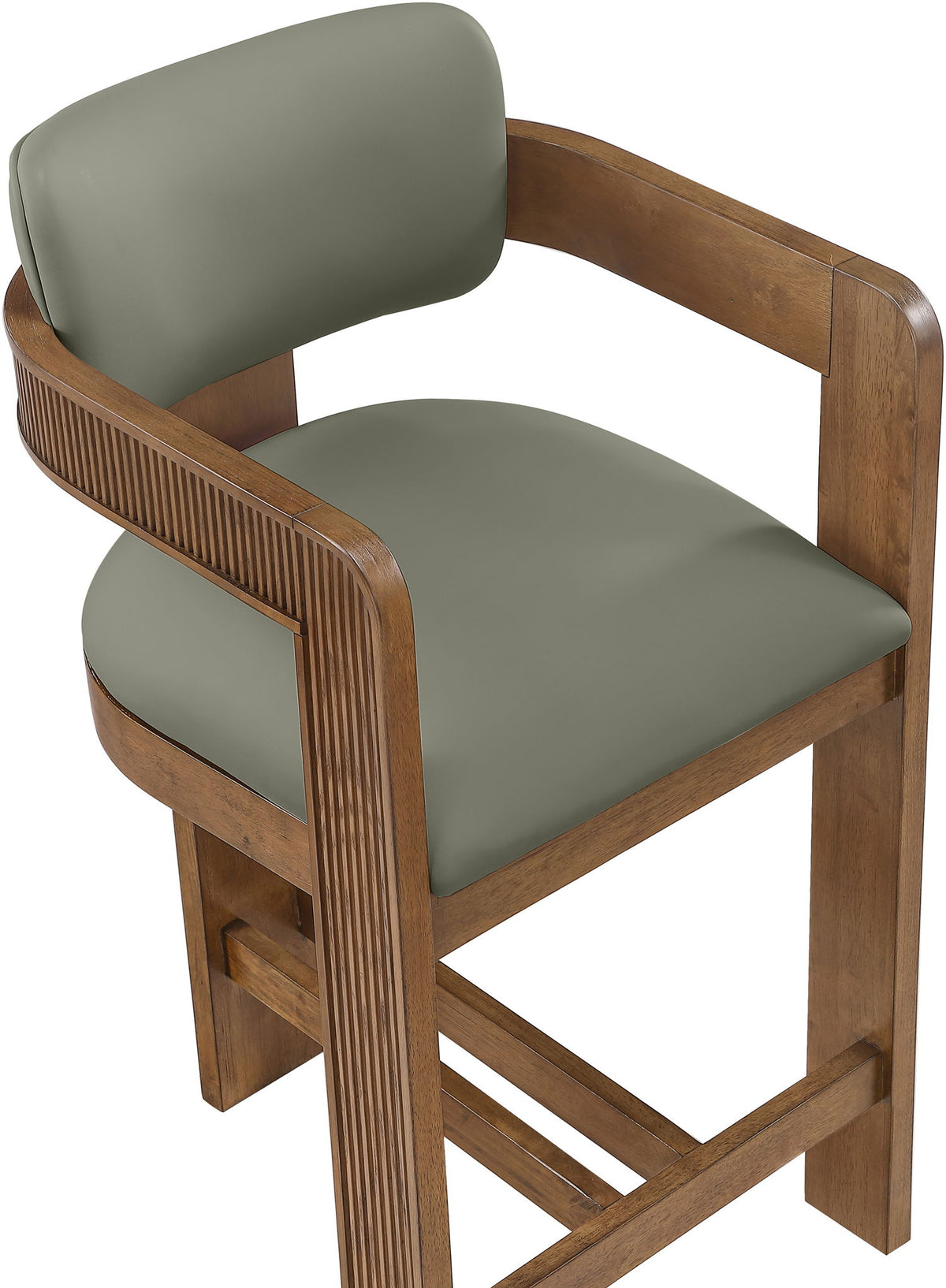 Sacha - Vegan Leather Upholstered Counter Stool With Brown Base