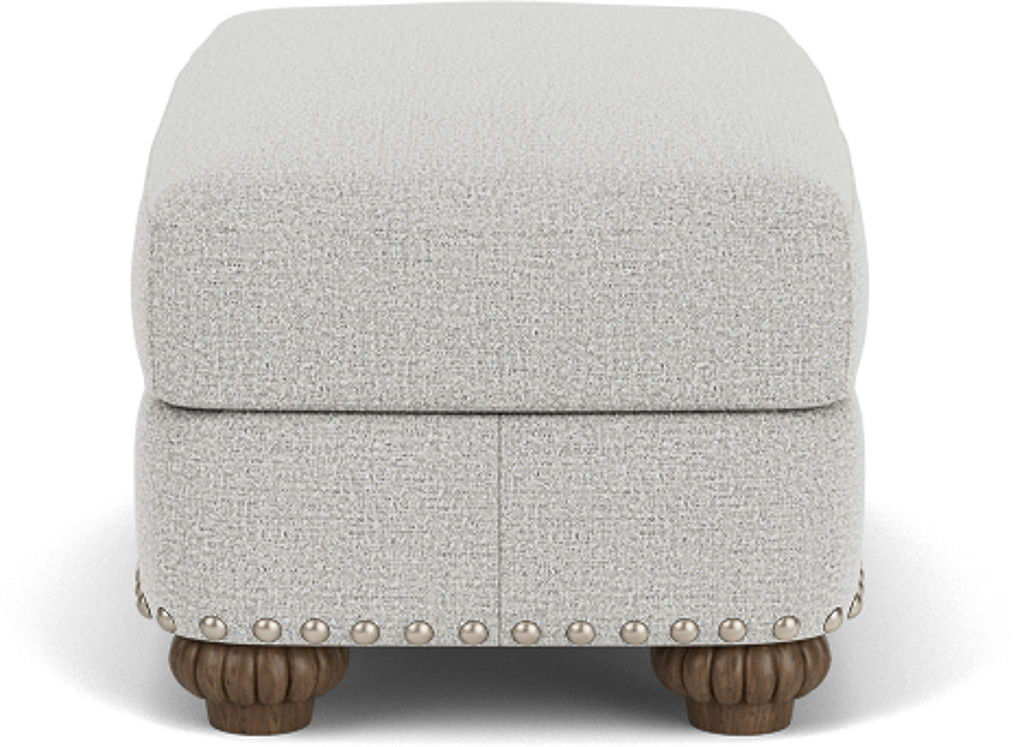 Patterson - Fabric Ottoman, Nailhead Trim