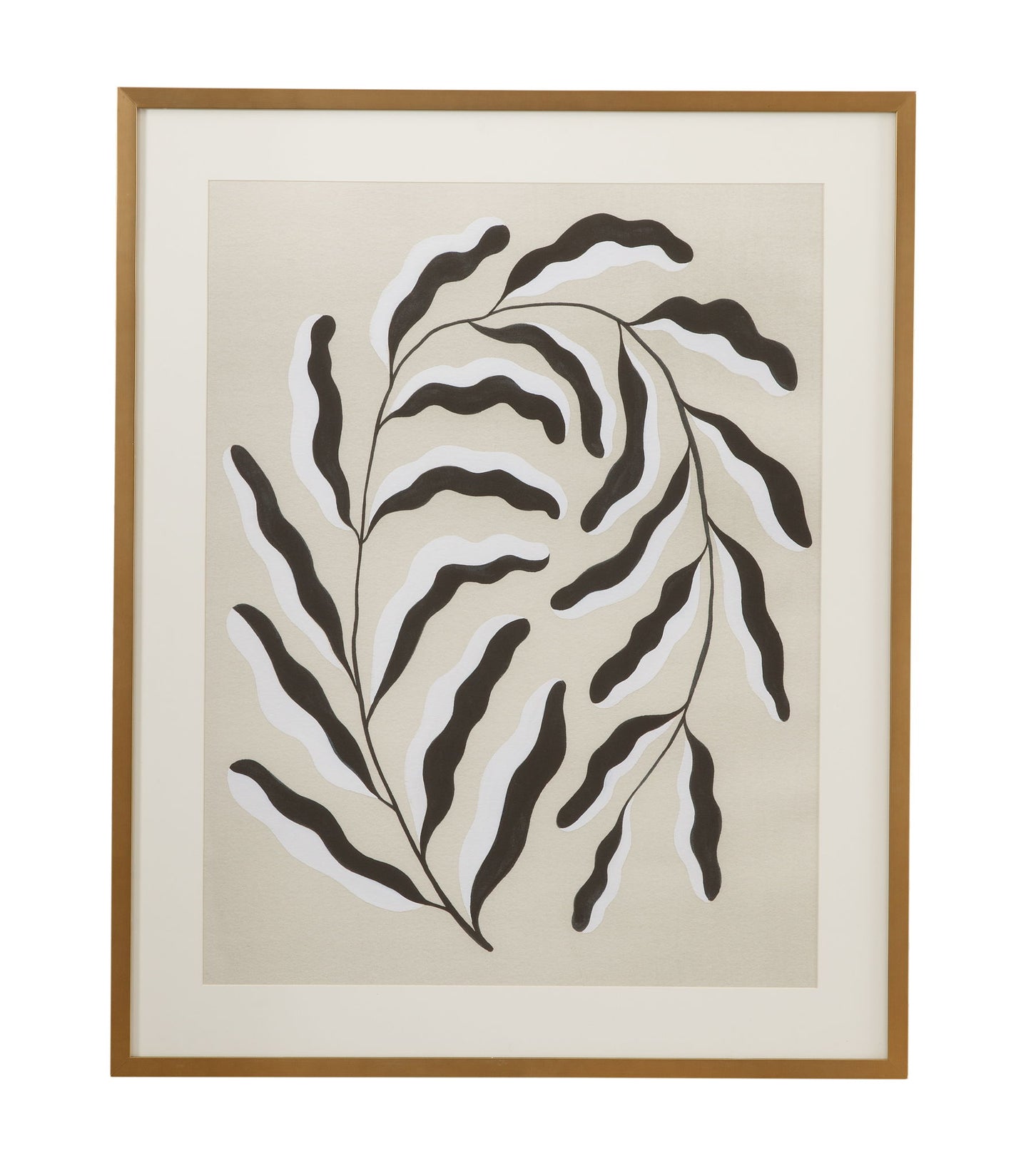 Emerging Weeds I Framed Print - Gray