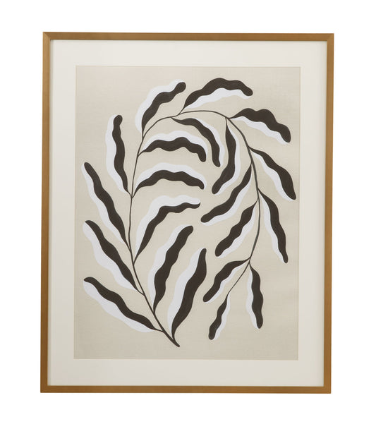 Emerging Weeds I Framed Print - Gray