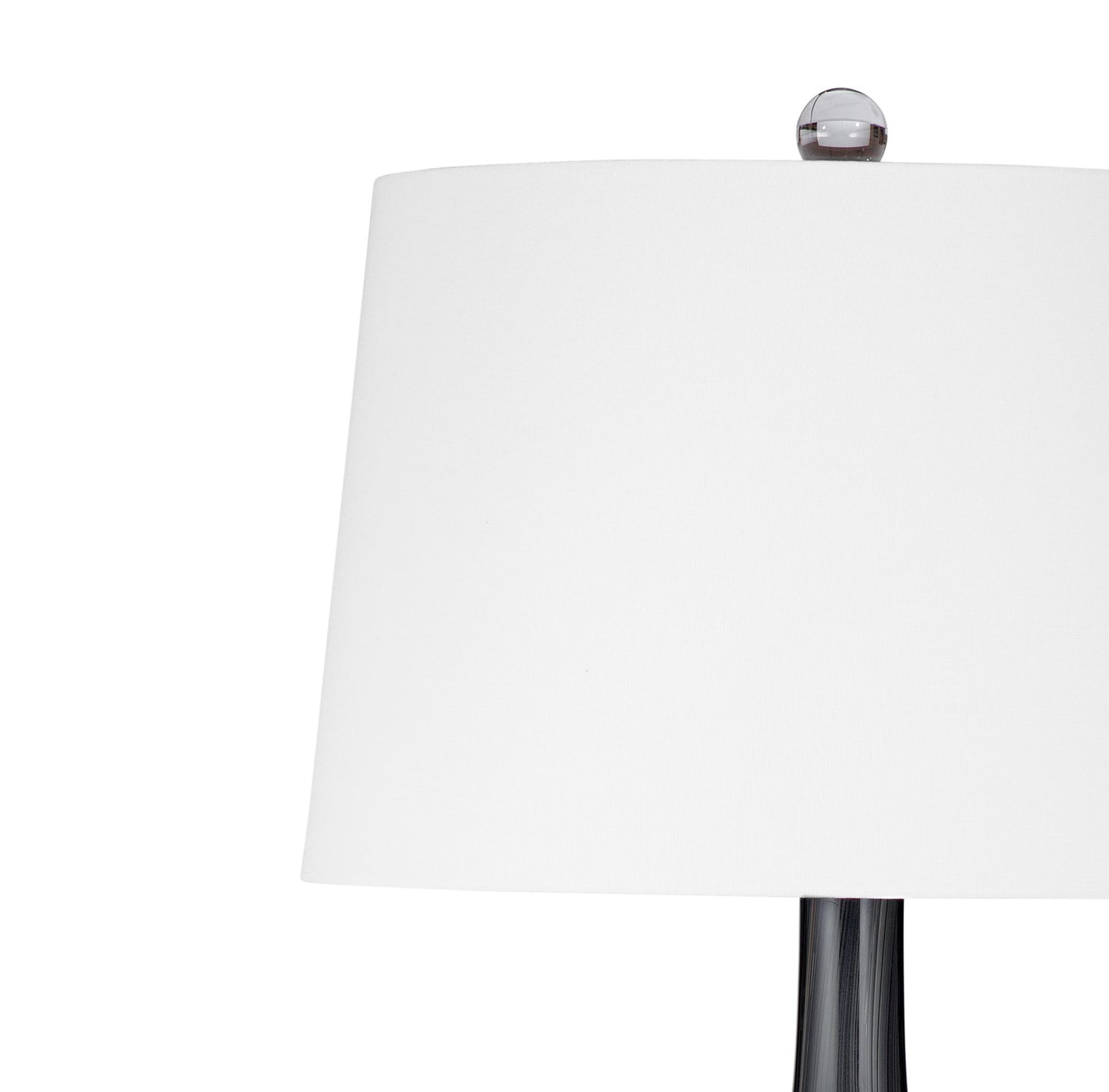 Glass Table Lamp - Black